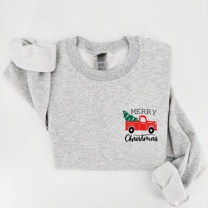Christmas Sweatshirt - Merry Christmas Sweatshirt - Christmas Sweater - Winter Sweatshirt - Christmas Crewneck - Christmas Truck Sweater
