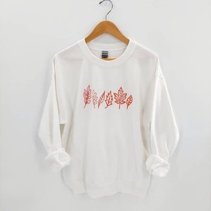 Sudadera de hojas de otoño - Sudadera de otoño - Suéter de otoño lindo - Sudadera de otoño - Sudadera de otoño de mujer - Suéter de Halloween