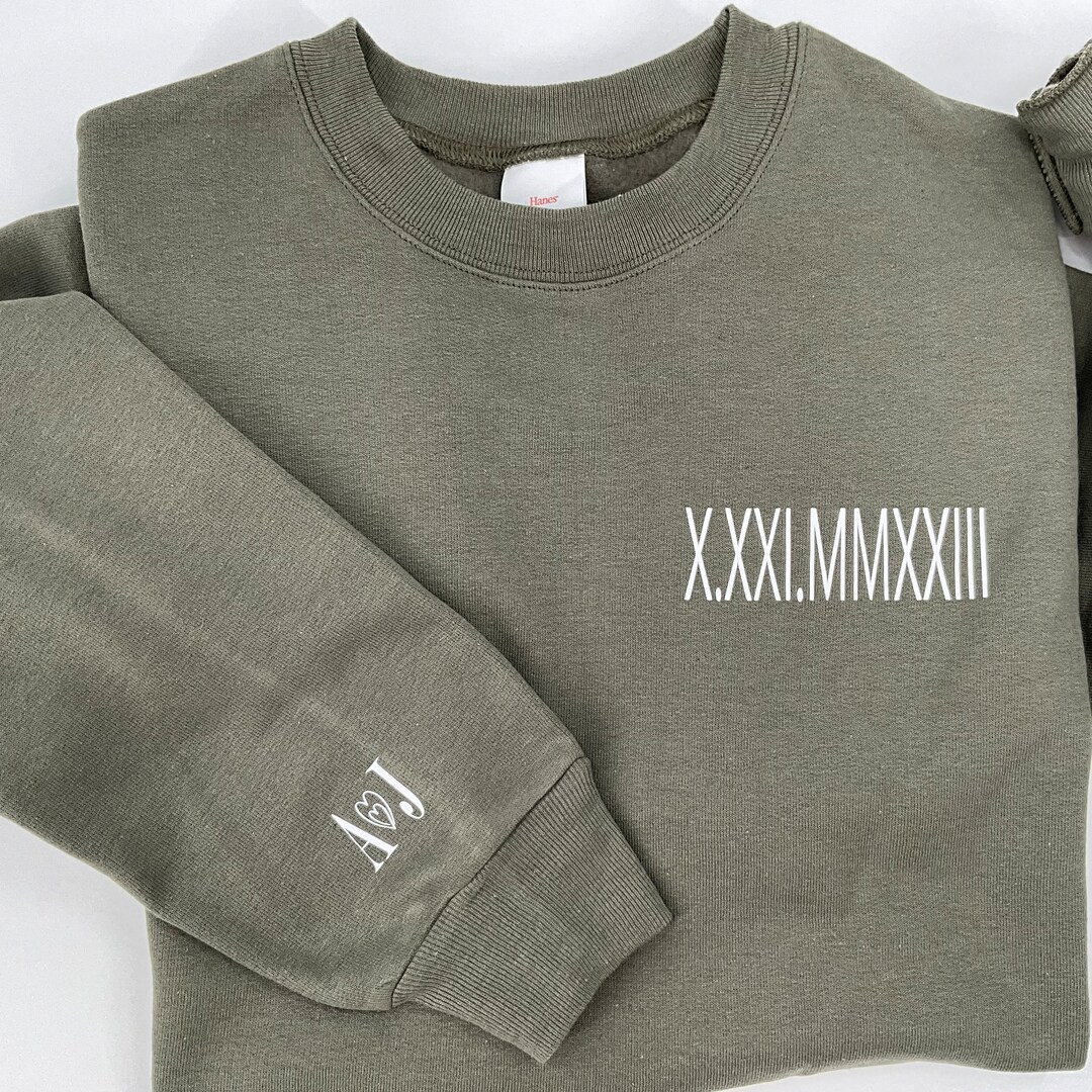 Roman Numerals Shirt Roman Numerals Couples Sweatshirt Wedding ...