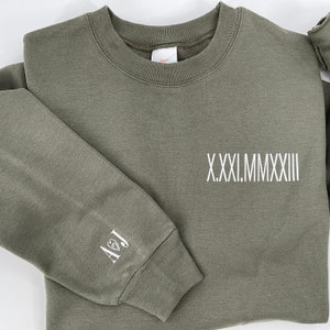 Roman Numerals Shirt Roman Numerals Couples Sweatshirt Wedding Sweatshirt Anniversary Shirt Bride gift Groom Gift Boyfriend Gift Girlfriend
