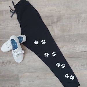 Dog Paw Joggers - Dog Paw Sweatpants - Dog Lover Pants - Dog Paw Pants - Gift for Dog Lover - Dog Mom Joggers - Dog Mom Pants - Dog Mom Gift