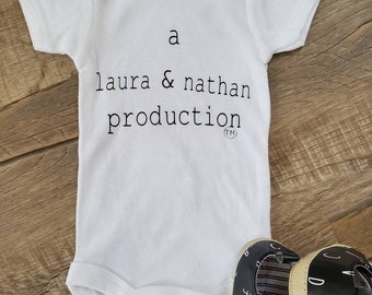 Baby Announcement, Baby Production Shirt, Announcement Bodysuit, Baby Bodysuit, Production Bodysuit