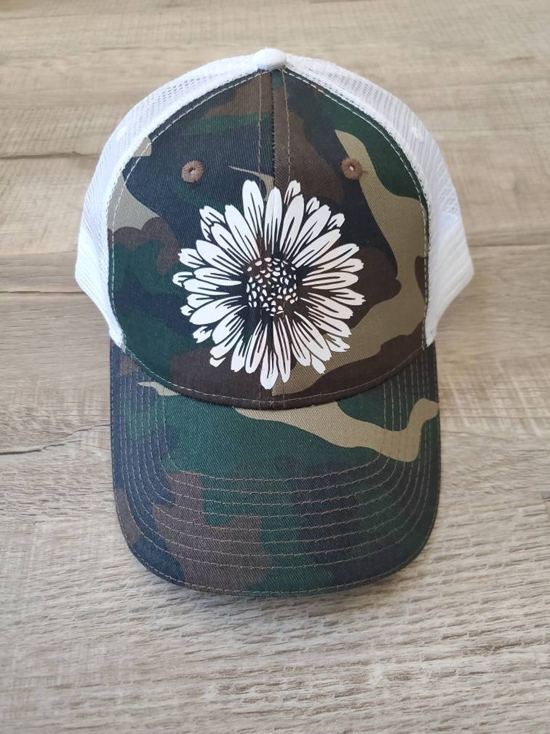 帽子 Flower camo cap greeny Flower Baseball Hat - Camo Baseball Hat - Cute Baseball Cap Women
