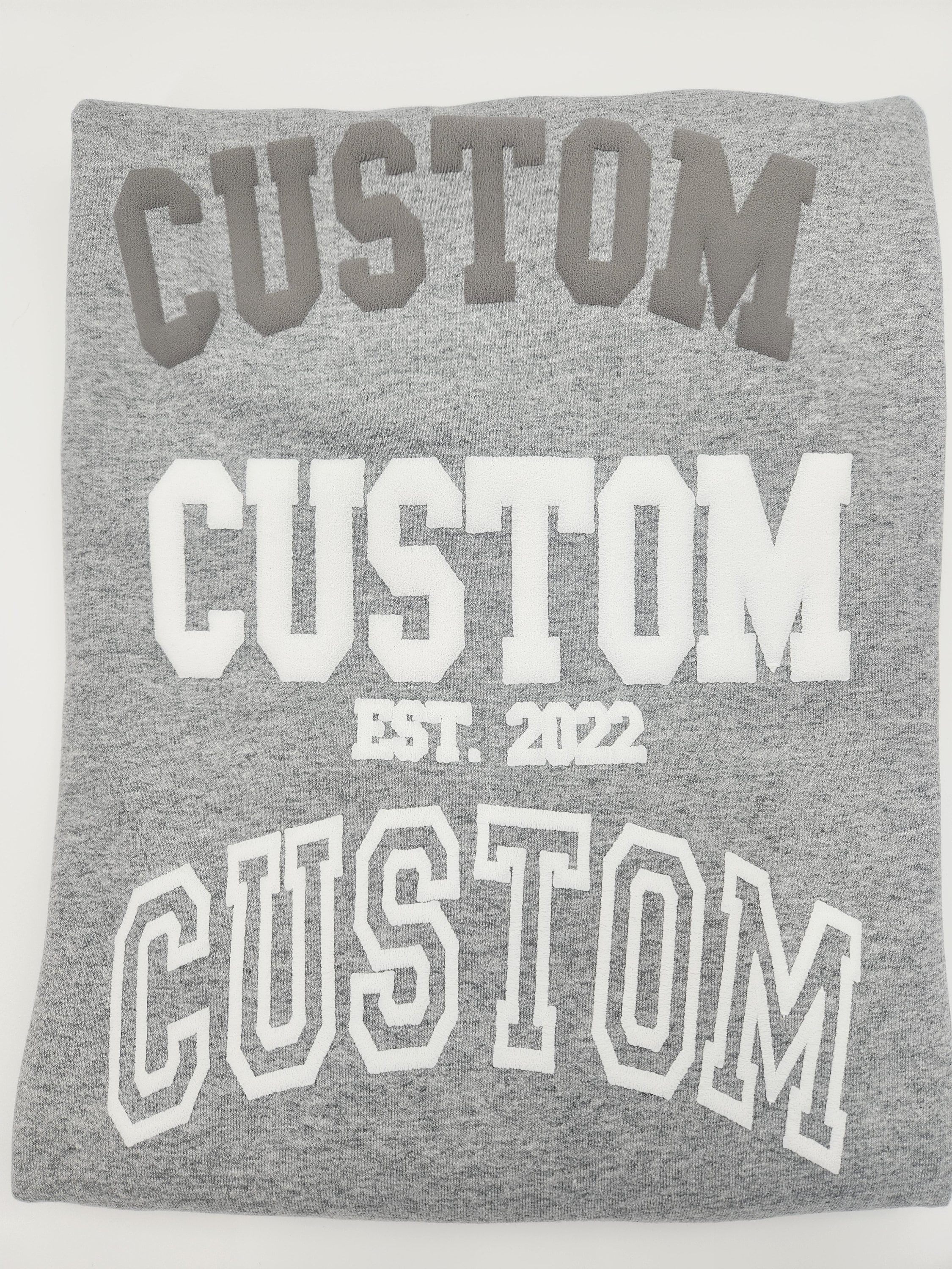Custom Varsity Letters Sweatshirt New Raised Vinyl Lettering Personalized Sweatshirt Fun Sweatshirt Gift Women's Gift Men's Gift
