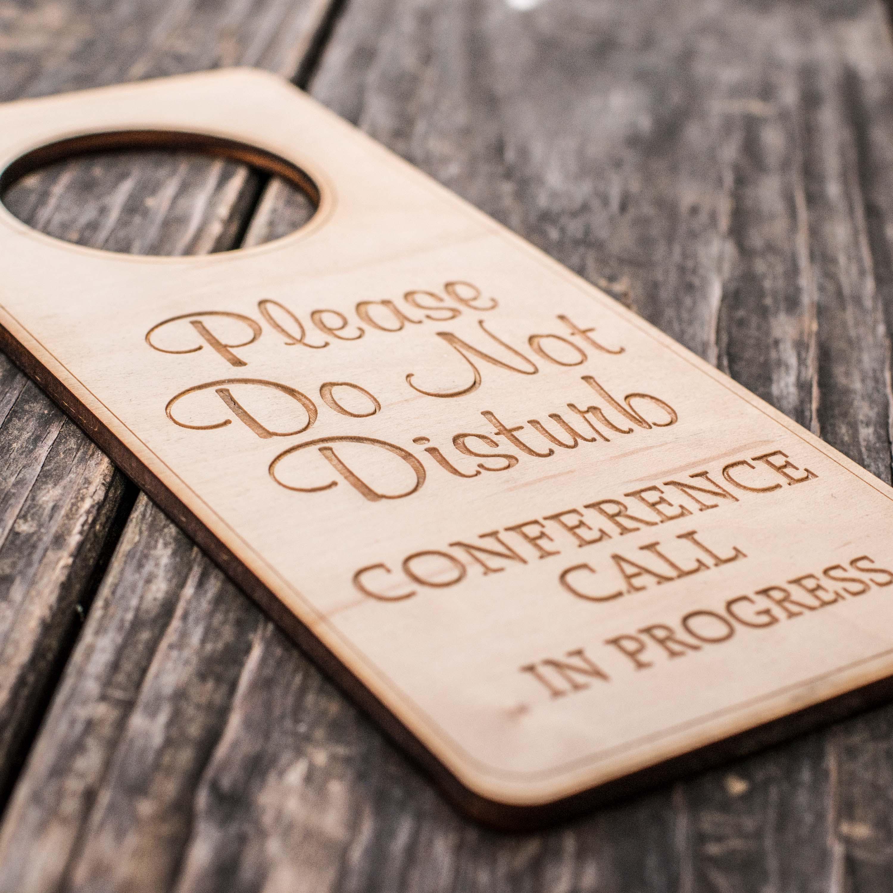 Please Do Not Disturb Conference Call in Progress Door Hanger Sign ...