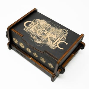 Dice Box - Black - Cleric - 6x4x3 Dice Box - Black - Cleric - 6x4x3