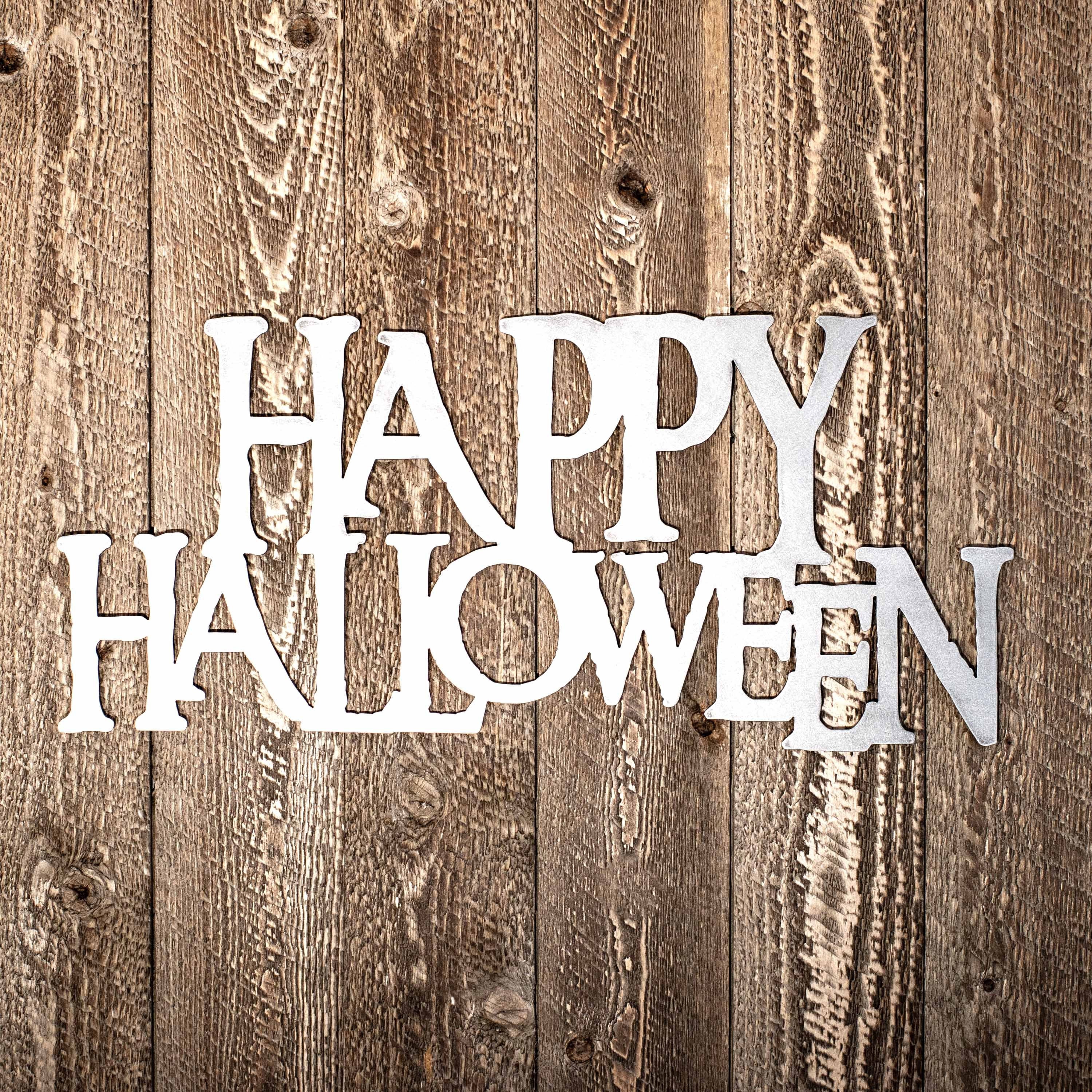 Halloween Metal Signs
 Happy Halloween Metal Sign 24x11in