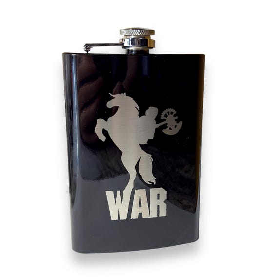 8oz BLACK The Red Horse Four Horsemen of the Apocalypse Flask 8oz BLACK The Red Horse Four Horsemen of the Apocalypse Flask