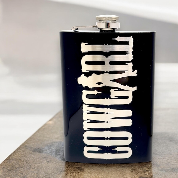 8oz BLACK I Love Cowgirls Flask 8oz BLACK I Love Cowgirls Flask