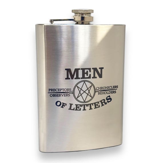 8oz Men of Letters Stainless Steel Flask 8oz Men of Letters Stainless Steel Flask