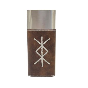 Cigar Case with Cutter - Viking Protection Rune Leather Cigar Case with Cutter - Viking Protection Rune Leather