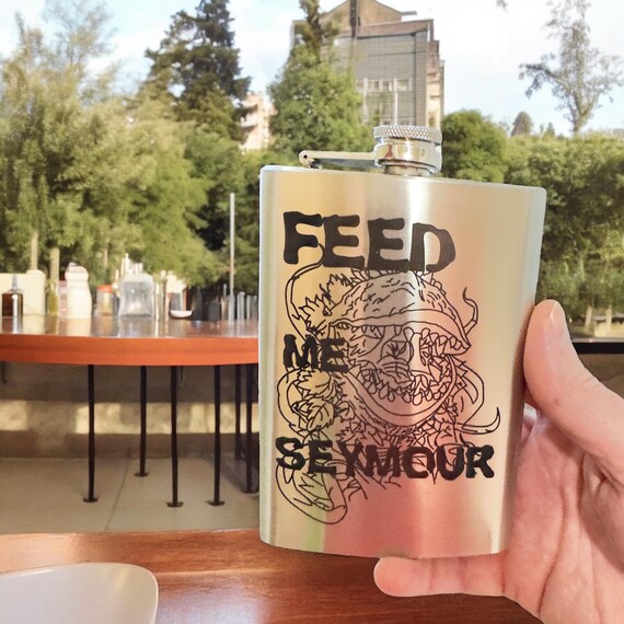 8oz Feed Me Seymour Stainless Steel Flask 8oz Feed Me Seymour Stainless Steel Flask