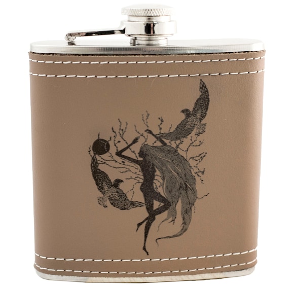6oz Whispering Winds Leather Flask 6oz Whispering Winds Leather Flask