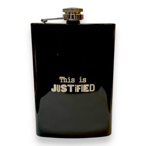 8oz BLACK This is Justified Flask 8oz BLACK This is Justified Flask