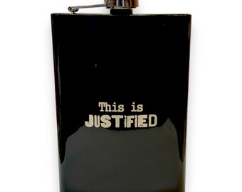 8oz BLACK This is Justified Flask 8oz BLACK This is Justified Flask
