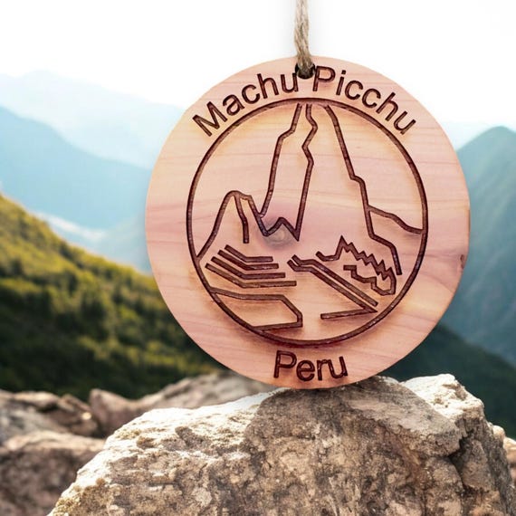 Machu Picchu Peru - Cedar Ornament Machu Picchu Peru - Cedar Ornament