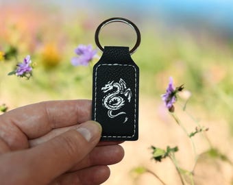 Kawaii - Sleutelhanger Chinese draak zwart (kawaii, animé, manga