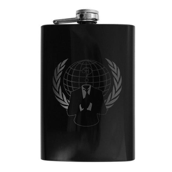 8oz BLACK Anonymous Flask 8oz BLACK Anonymous Flask