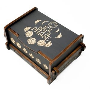 Dice Box - Black - Its Not a Phase - 6x4x3 Dice Box - Black - Its Not a Phase - 6x4x3