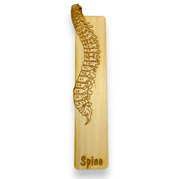 Bookmark - PERSONALIZED Spine Anatomy - Birch wood Bookmark - PERSONALIZED Spine Anatomy - Birch wood