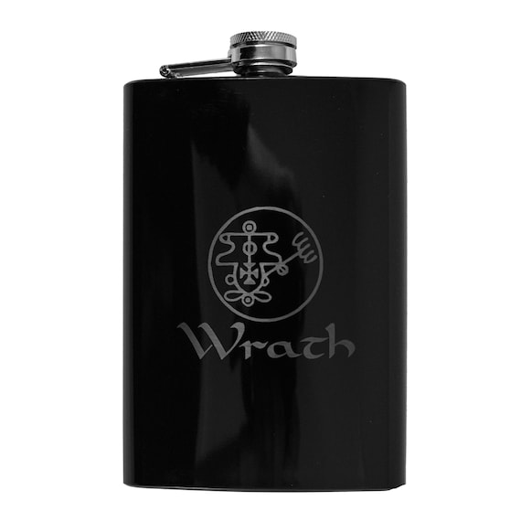 8oz BLACK Seven Deadly Sins Set of 7 Flasks 8oz BLACK Seven Deadly Sins Set of 7 Flasks