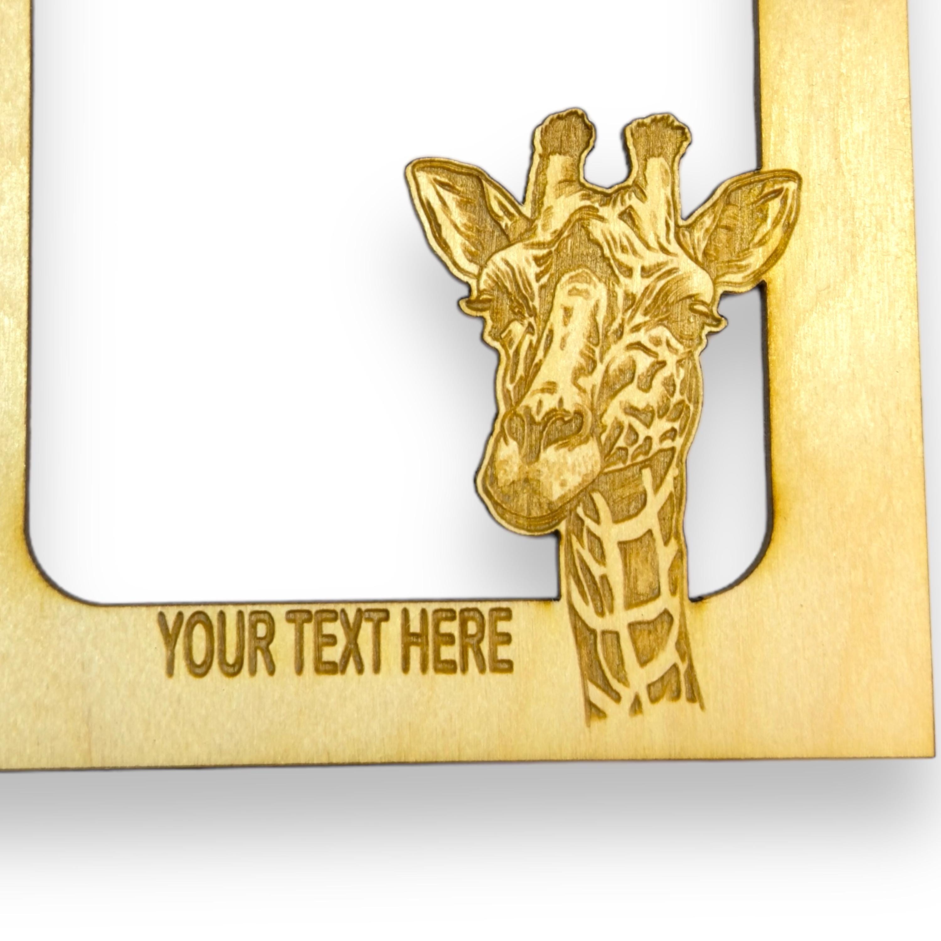 Giraffe PERSONALIZED Photo Frame Insert Mat - Baltic Birch (FRAME NOT ...