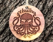 Cthulhu - Raw Cedar Ornament 3x3in Cthulhu - Raw Cedar Ornament 3x3in