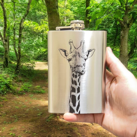 8oz Giraffe Stainless Steel Flask 8oz Giraffe Stainless Steel Flask