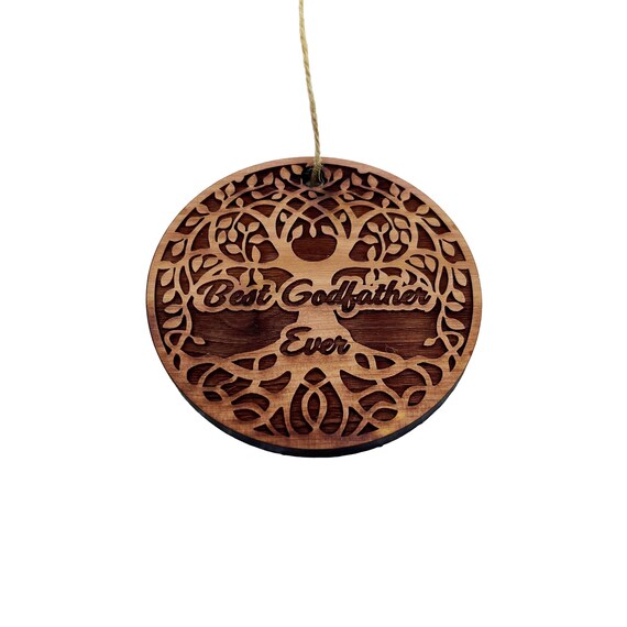 Best Godfather Ever Celtic Cross - Cedar Ornament Best Godfather Ever Celtic Cross - Cedar Ornament