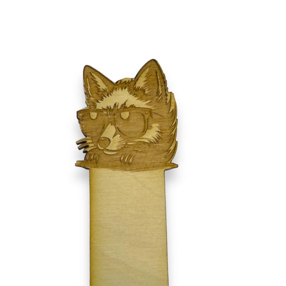 Bookmark - PERSONALIZED Cool Fox - Birch wood Bookmark - PERSONALIZED Cool Fox - Birch wood