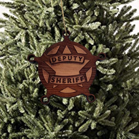 Deputy Sheriff - Cedar Ornament Deputy Sheriff - Cedar Ornament