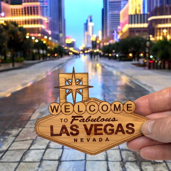 Welcome to Las Vegas - Cedar Ornament Welcome to Las Vegas - Cedar Ornament