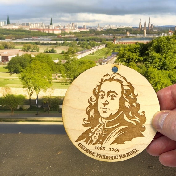 Ornament - George Frideric Handel Raw Wood Ornament - George Frideric Handel Raw Wood