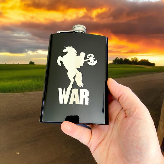 8oz BLACK War Four Horsemen of the Apocalypse Flask 8oz BLACK War Four Horsemen of the Apocalypse Flask