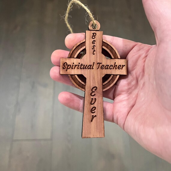 Best Spiritual Teacher Ever Celtic Cross - Cedar Ornament Best Spiritual Teacher Ever Celtic Cross - Cedar Ornament