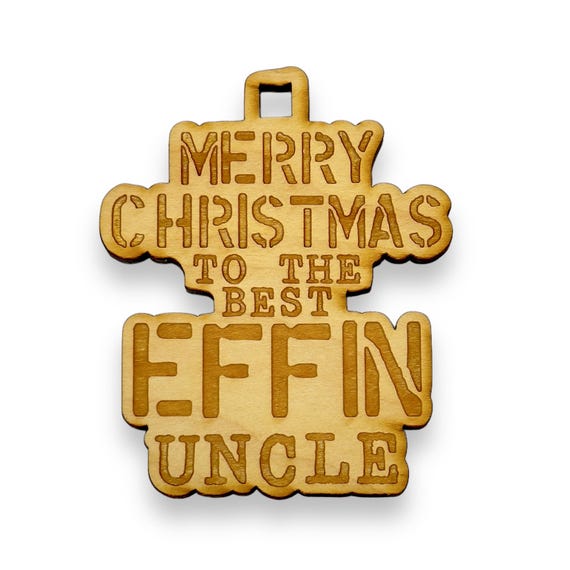 Ornament - Merry Christmas to the Best Effin Grandma - Raw Wood 3x3in Ornament - Merry Christmas to the Best Effin Grandma - Raw Wood 3x3in