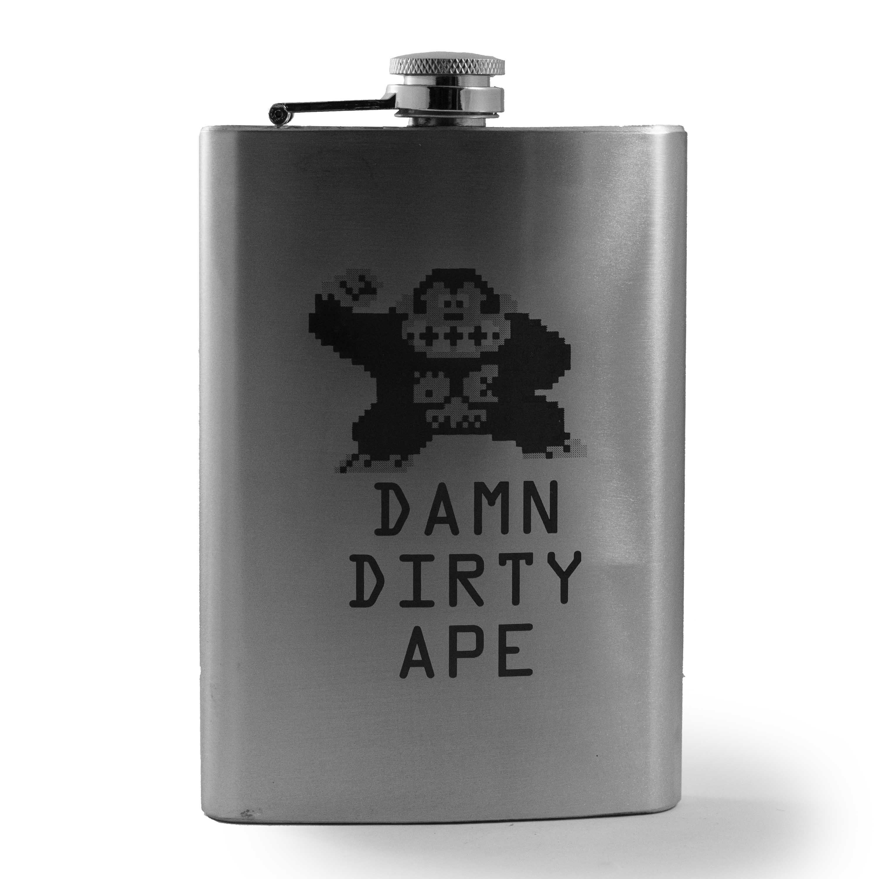 8oz Damn Dirty Ape Stainless Steel Flask 8oz Damn Dirty Ape Stainless Steel Flask