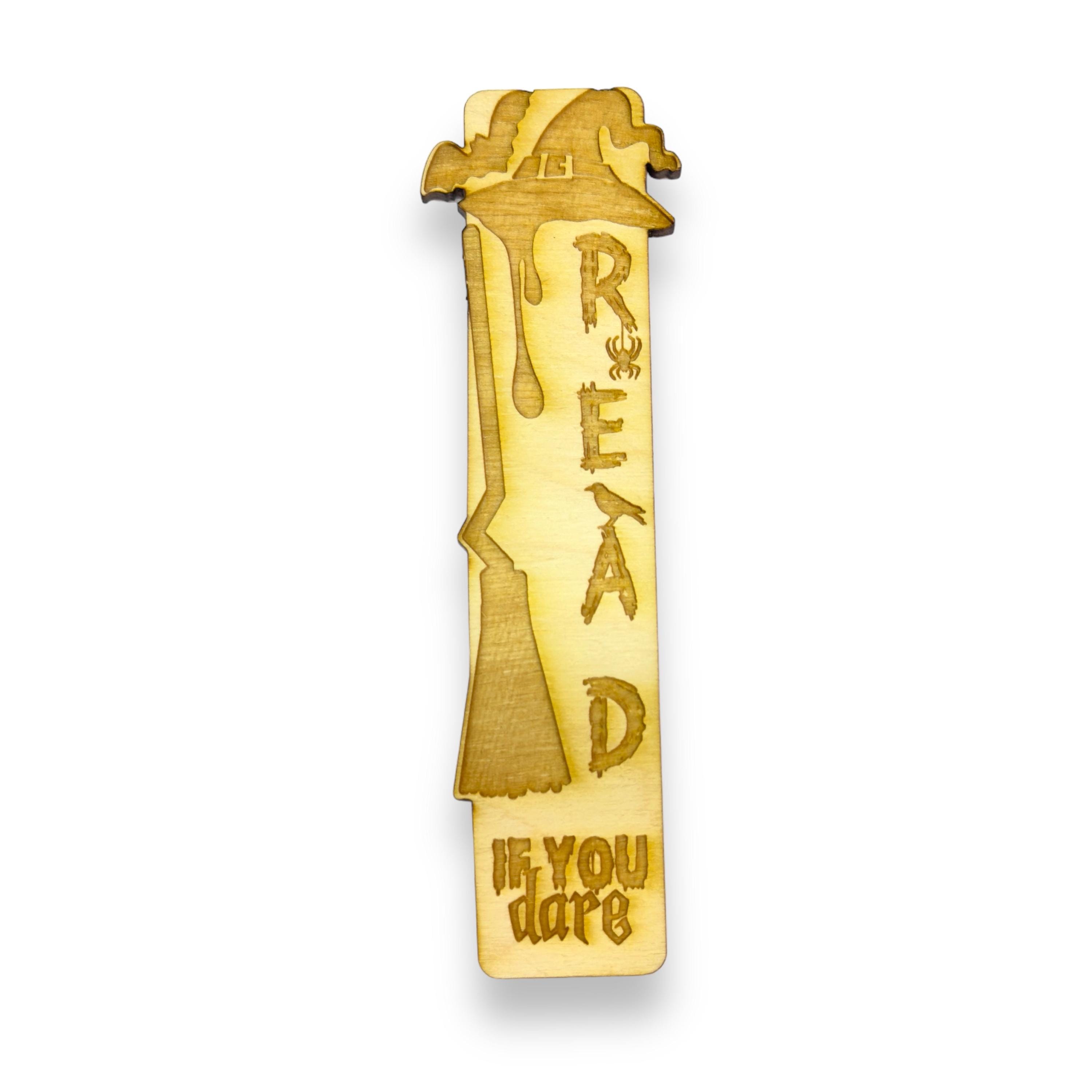 Bookmark - Read if you Dare - Halloween birch wood Bookmark - Read if you Dare - Halloween birch wood