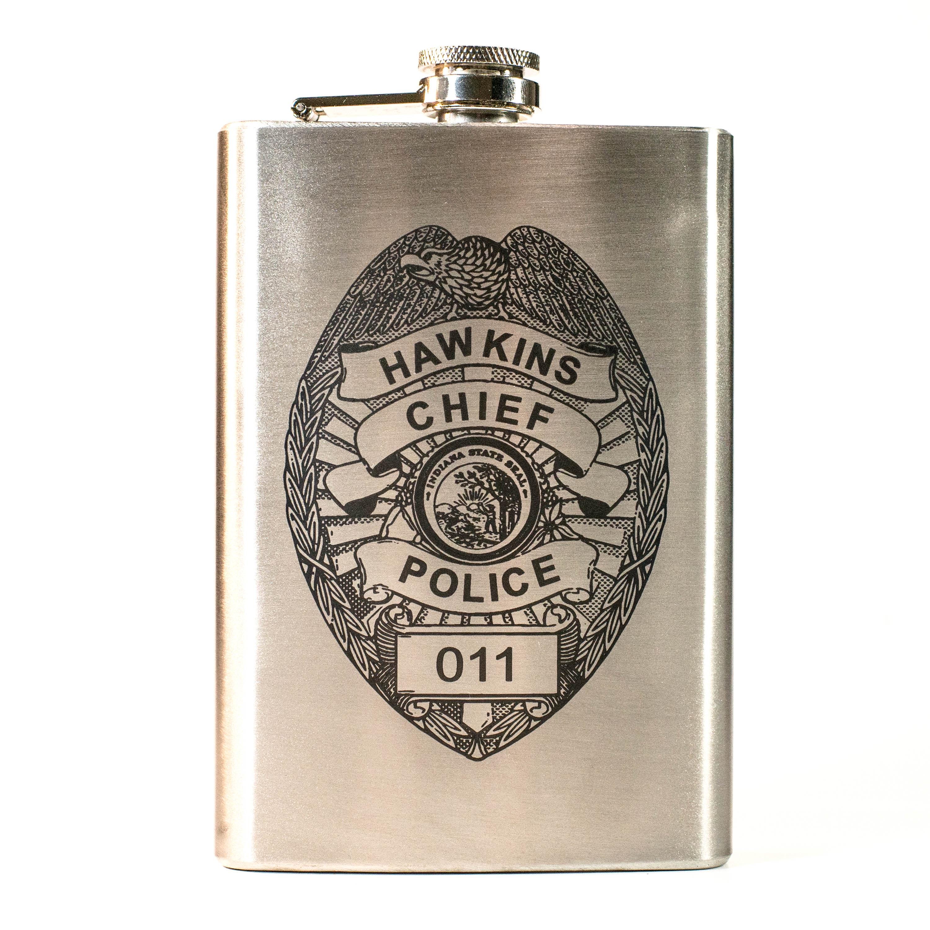 8oz Hawkins Chief of Police Stainless Steel Flask 8oz Hawkins Chief of Police Stainless Steel Flask