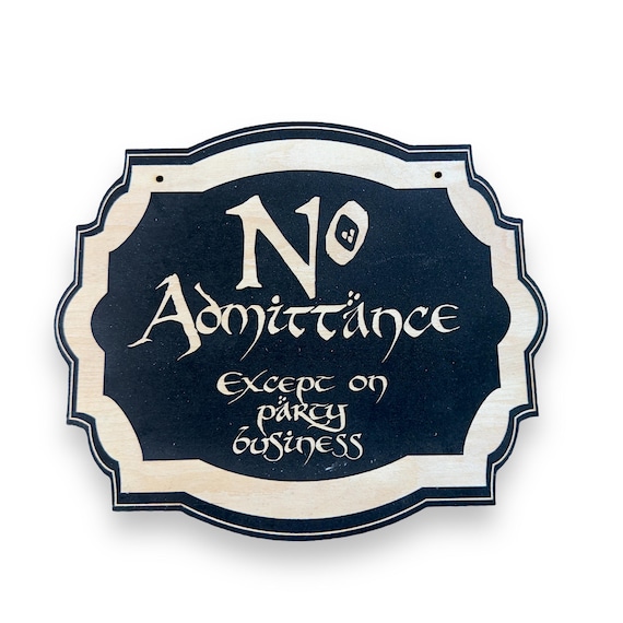 No Admittance - Black Door Sign No Admittance - Black Door Sign