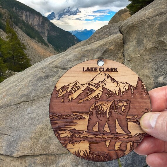 Cedar Ornament - Lake Creek - Raw Cedar 3x3in Cedar Ornament - Lake Creek - Raw Cedar 3x3in