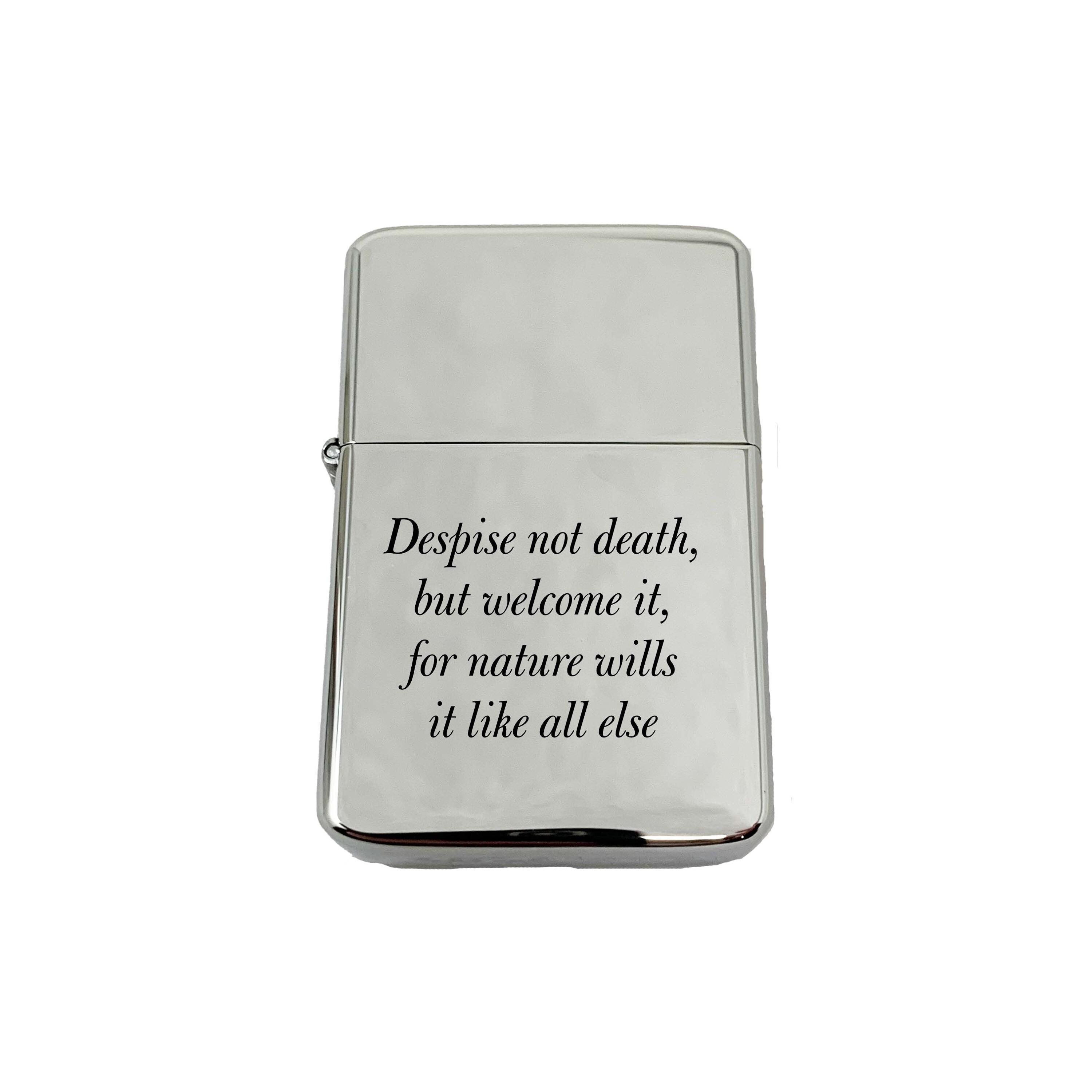 8oz Despise not death but welcome it Marcus Aurelius SS Flask 8oz Despise not death but welcome it Marcus Aurelius SS Flask