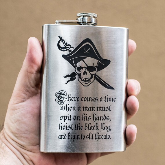 8oz There Comes a Time Stainless Steel Flask 8oz There Comes a Time Stainless Steel Flask