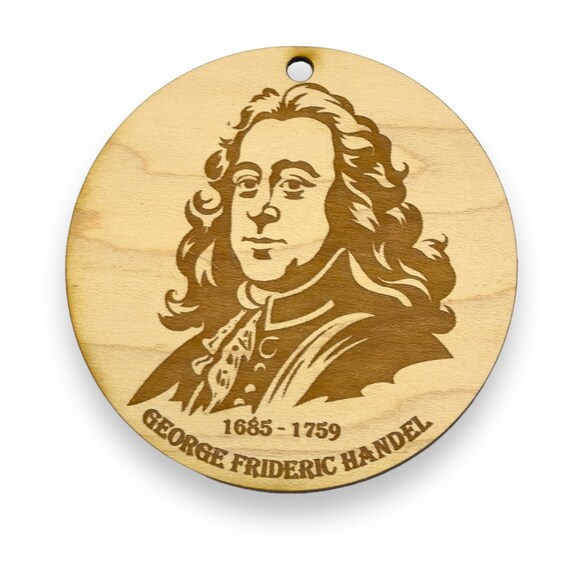 Ornament - George Frideric Handel Raw Wood Ornament - George Frideric Handel Raw Wood