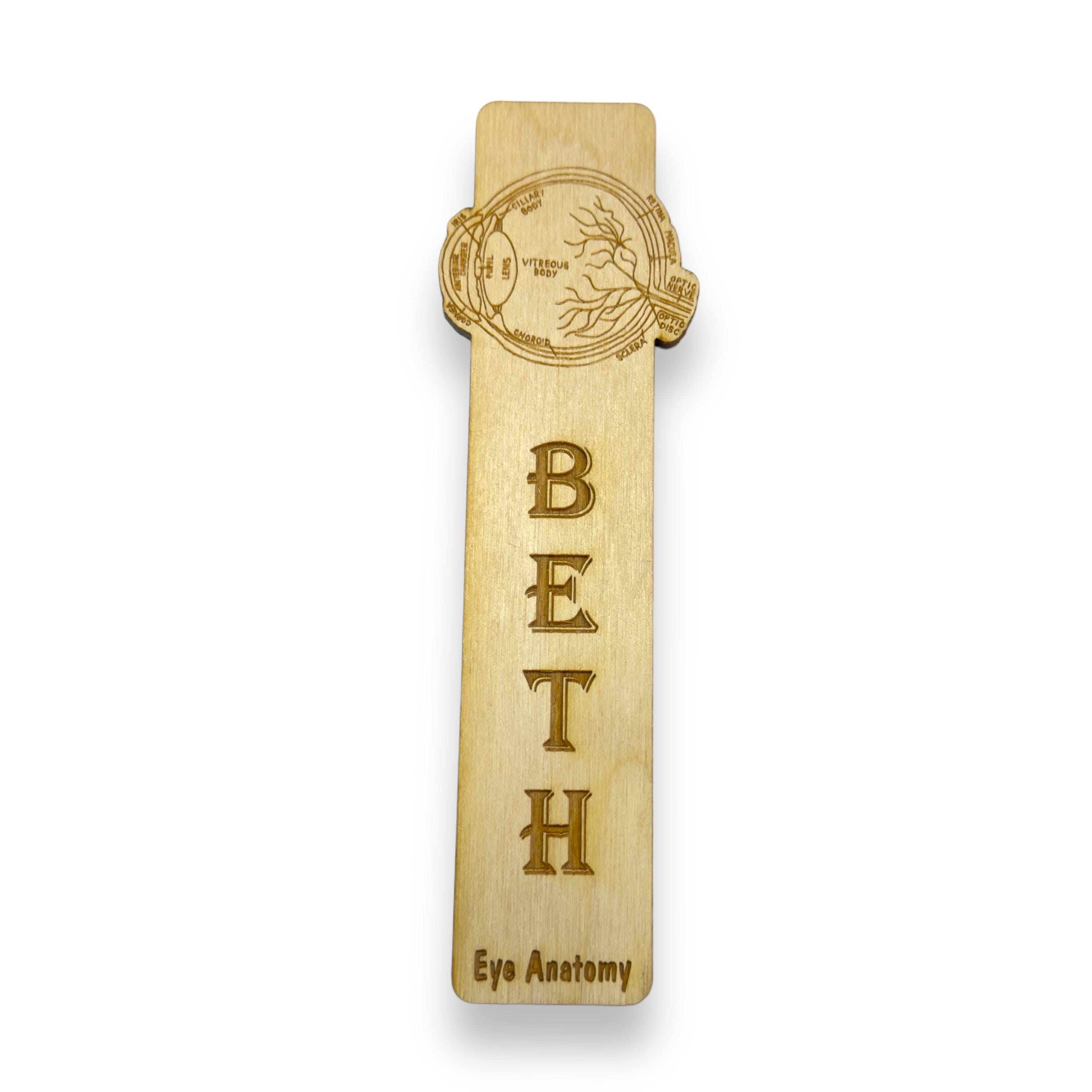 Bookmark - Eye Anatomy - Birch wood Bookmark - Eye Anatomy - Birch wood