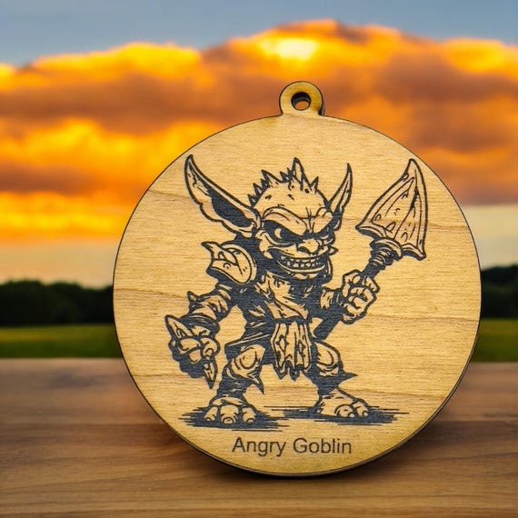 Ornament - Black - Angry Goblin Ornament - Black - Angry Goblin