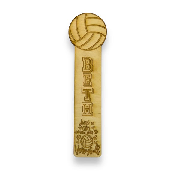Bookmark - Just a girl who loves volleyball - Birch wood Bookmark - Just a girl who loves volleyball - Birch wood