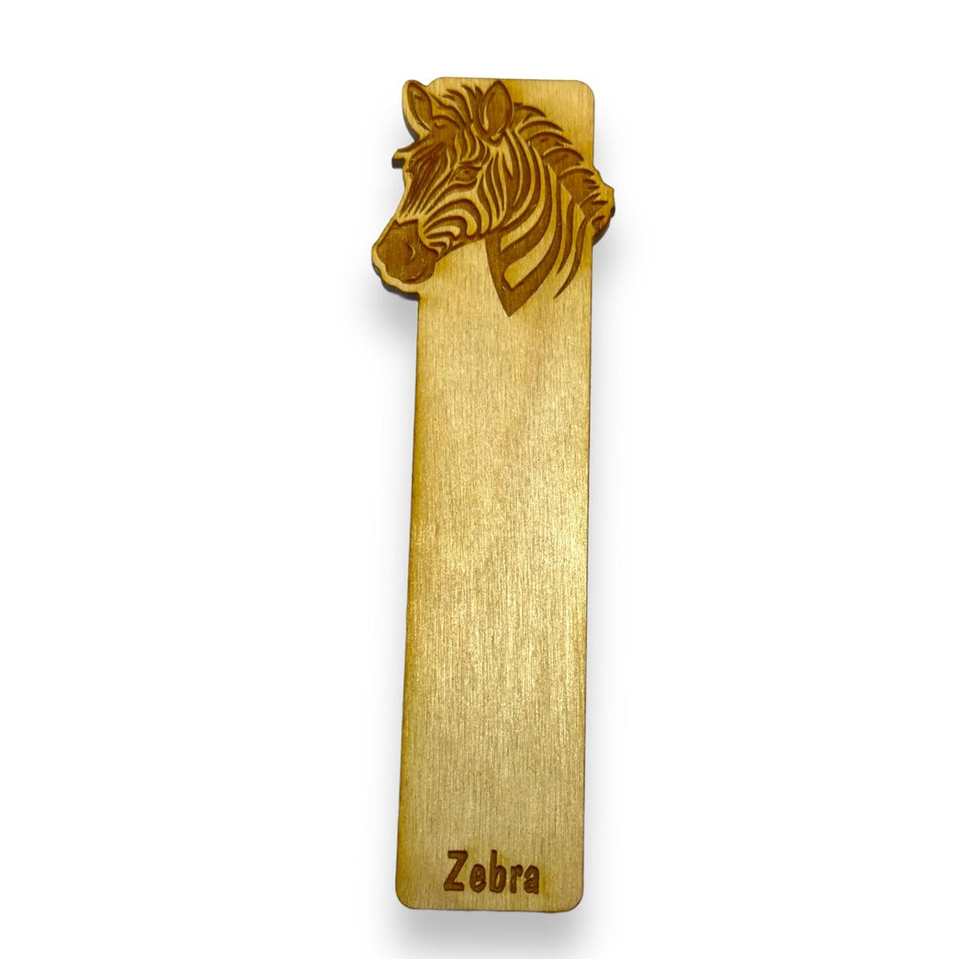 Bookmark - PERSONALIZED Zebra - Birch wood Bookmark - PERSONALIZED Zebra - Birch wood