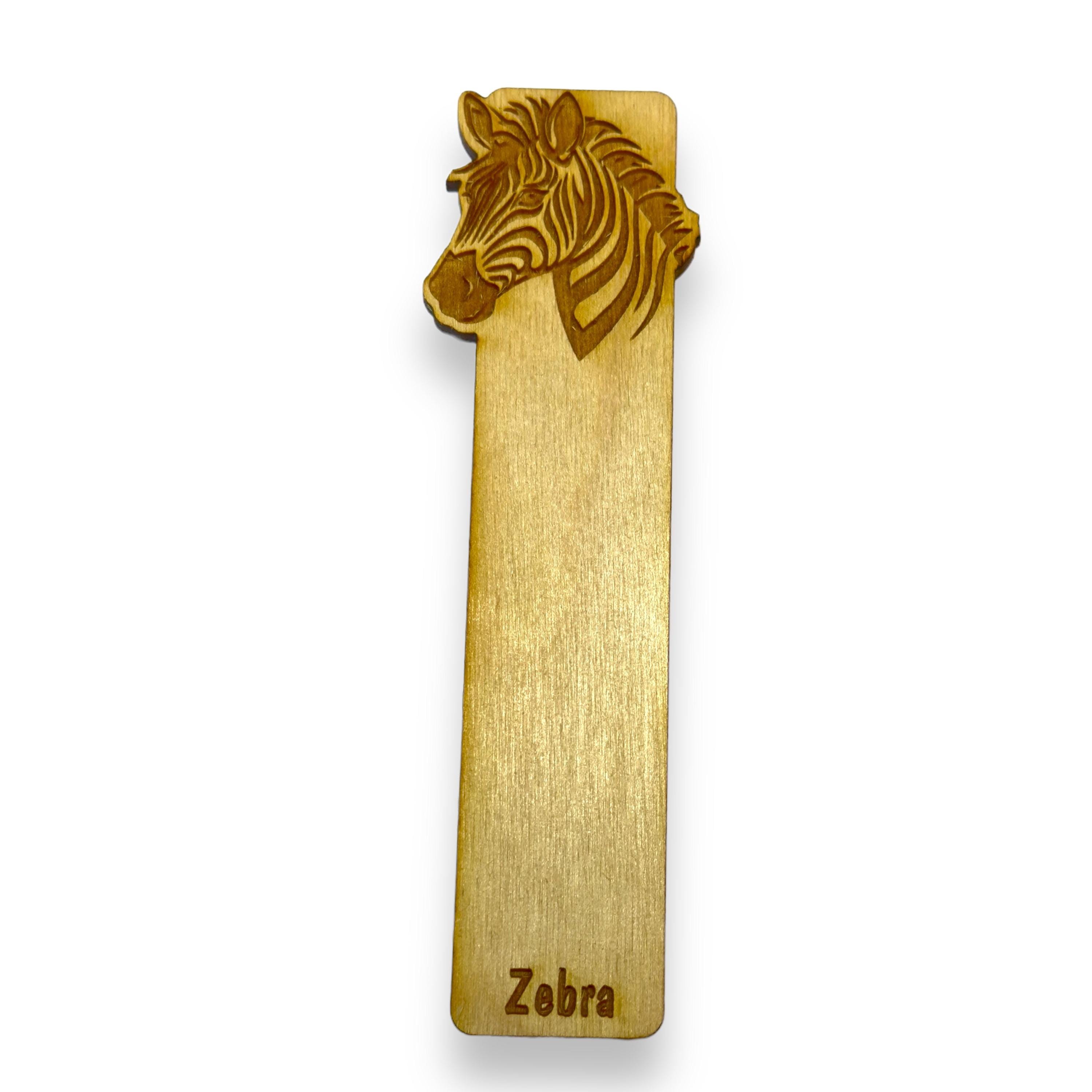 Bookmark - PERSONALIZED Zebra - Birch wood Bookmark - PERSONALIZED Zebra - Birch wood