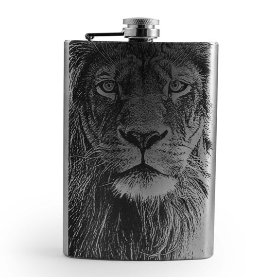 8oz King of the Jungle Stainless Steel Flask 8oz King of the Jungle Stainless Steel Flask